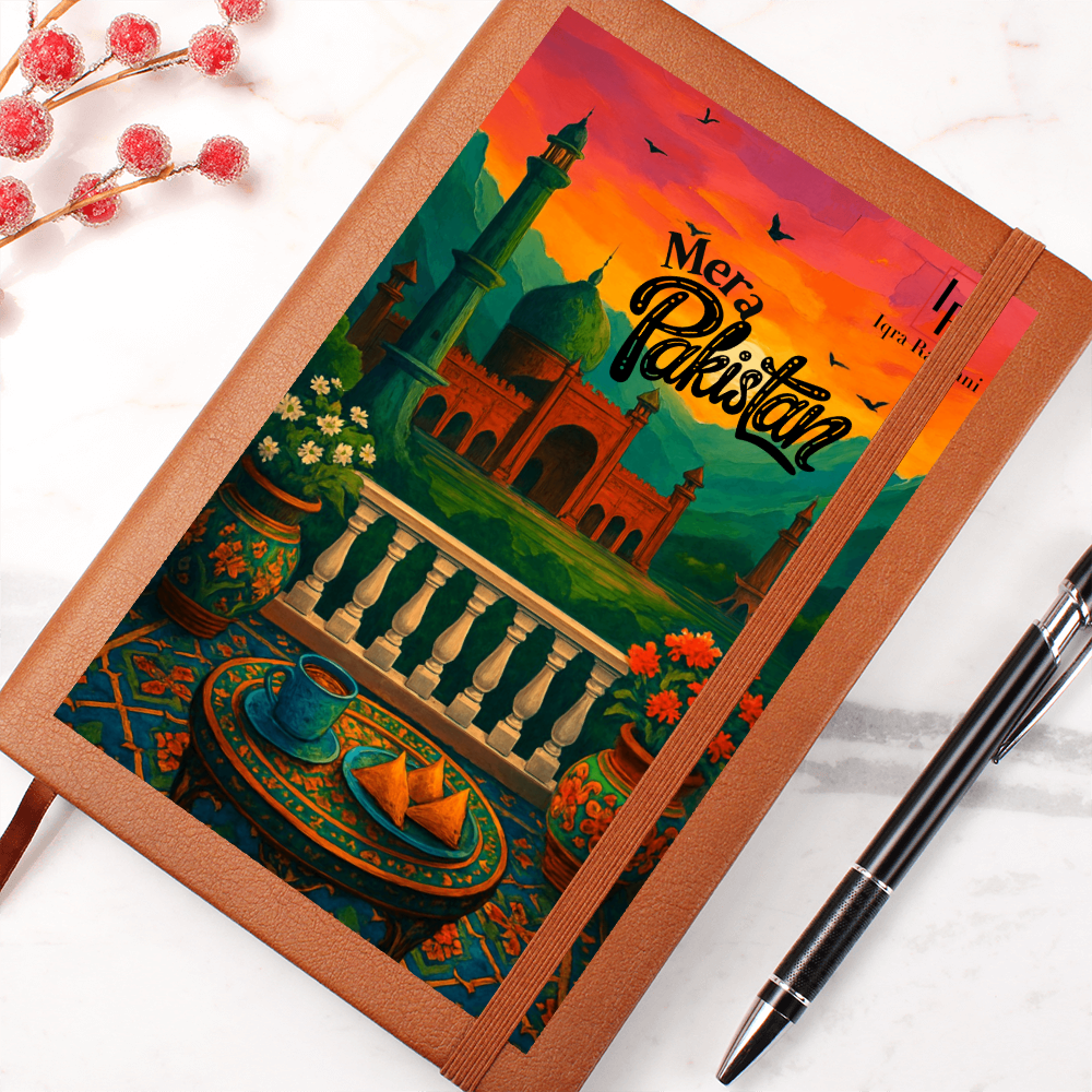 Mera Pakistan Graphic Leather Journal by Iqra Rabbani