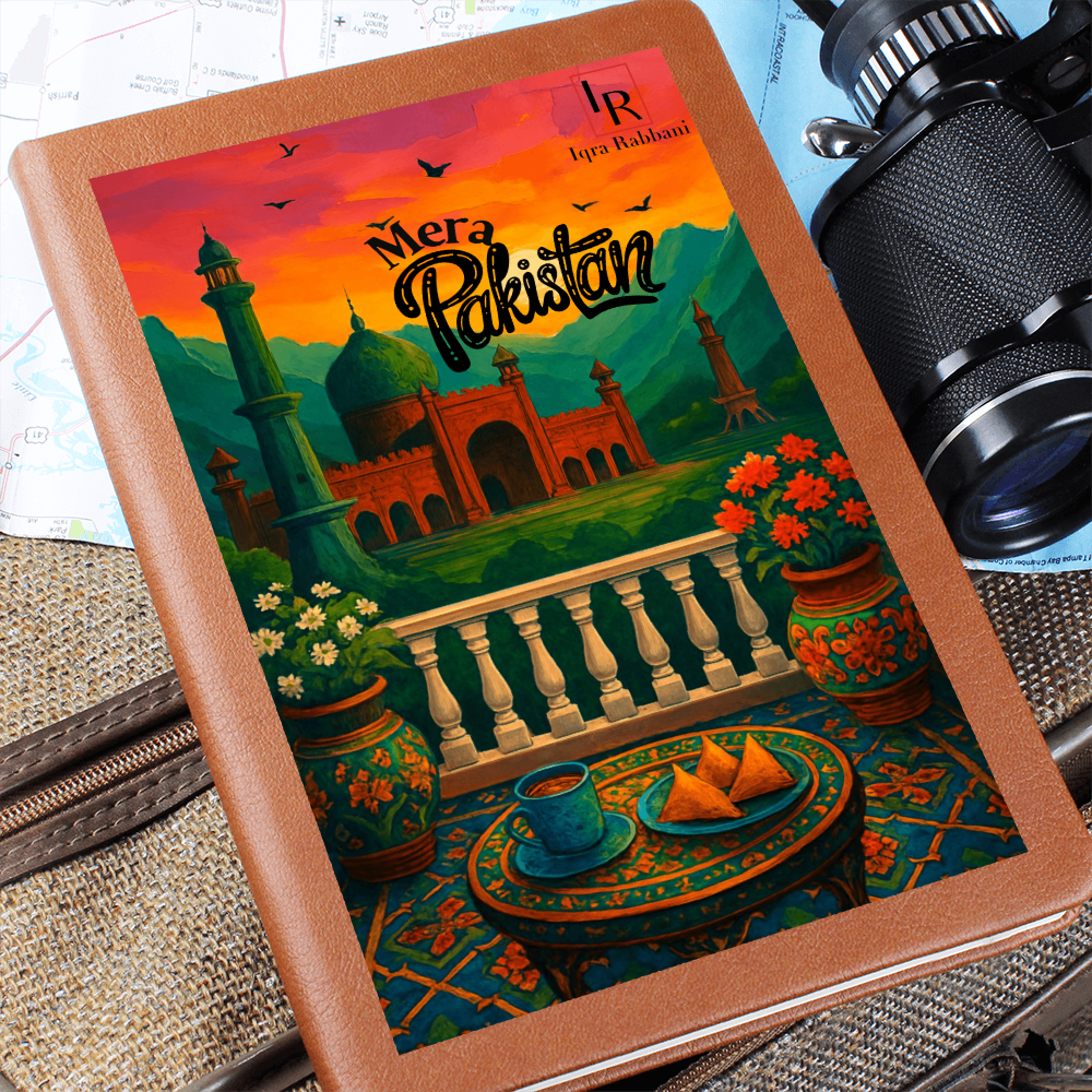 Mera Pakistan Graphic Leather Journal by Iqra Rabbani