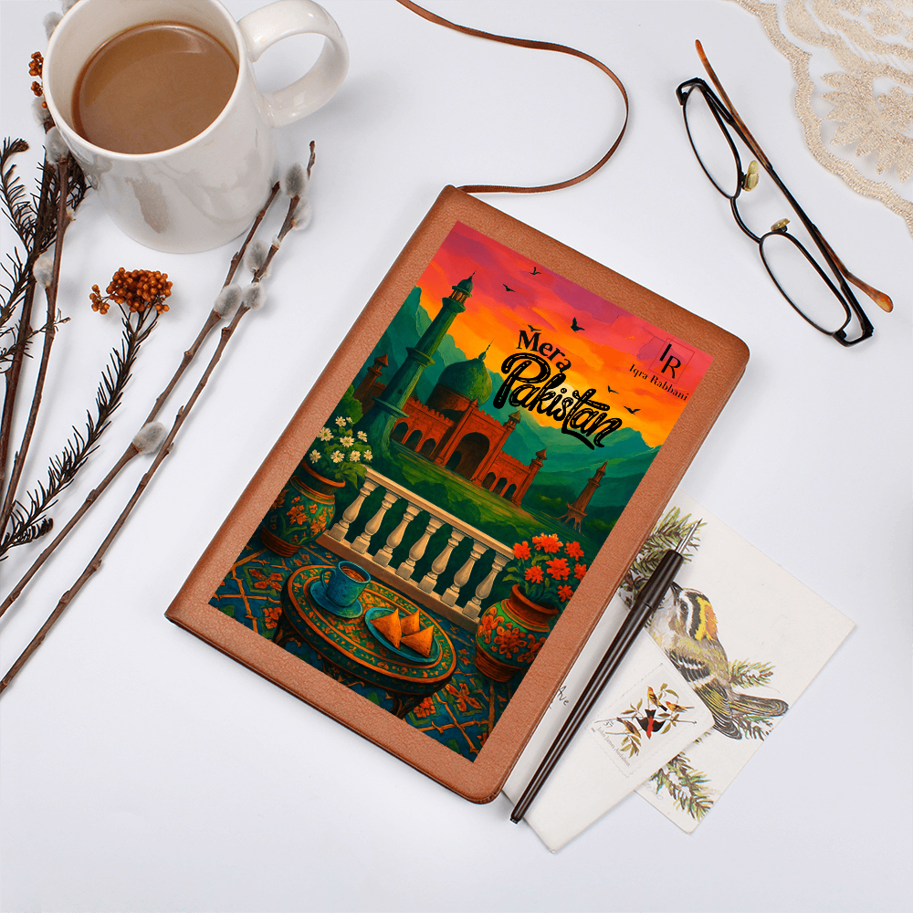 Mera Pakistan Graphic Leather Journal by Iqra Rabbani