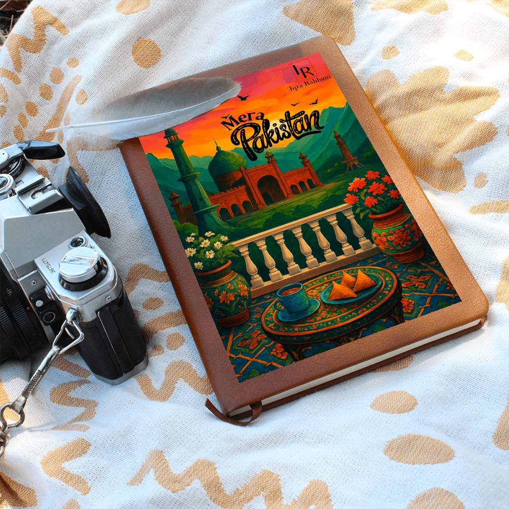 Mera Pakistan Graphic Leather Journal by Iqra Rabbani