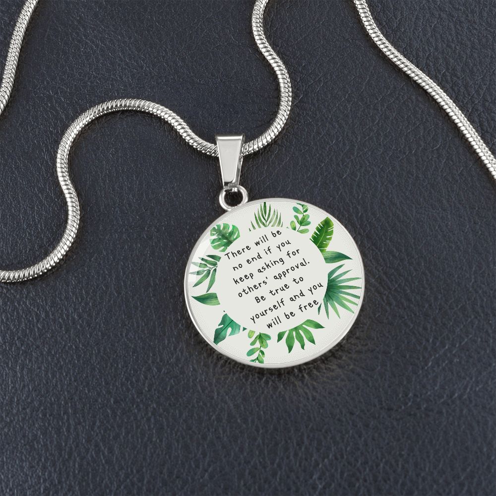 Encouragement Self Esteem Boaster Circle Pendant Gift For Her