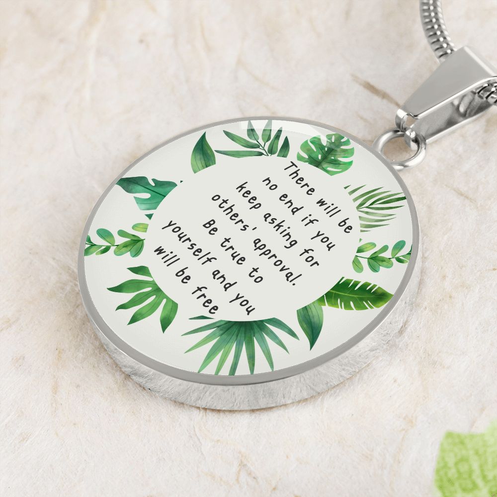 Encouragement Self Esteem Boaster Circle Pendant Gift For Her