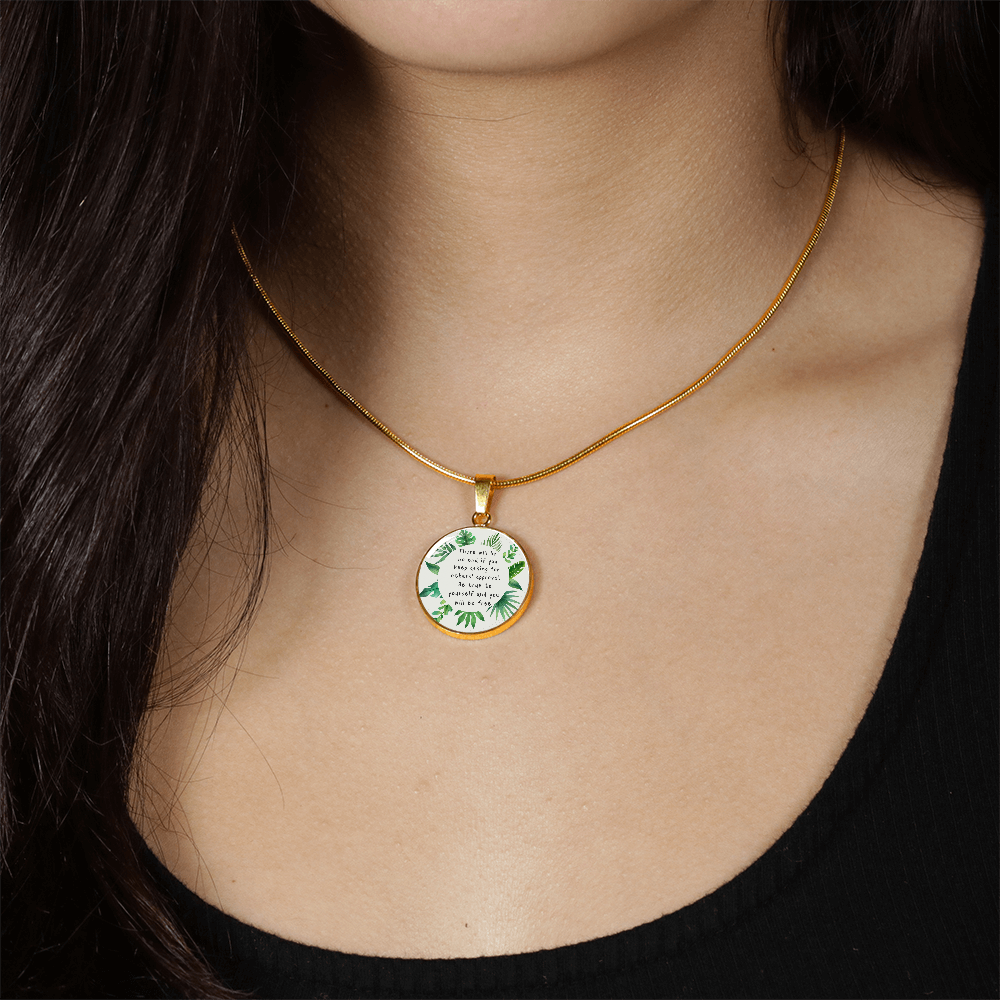 Encouragement Self Esteem Boaster Circle Pendant Gift For Her