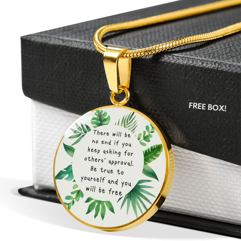 Encouragement Self Esteem Boaster Circle Pendant Gift For Her