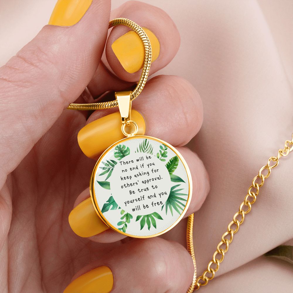 Encouragement Self Esteem Boaster Circle Pendant Gift For Her