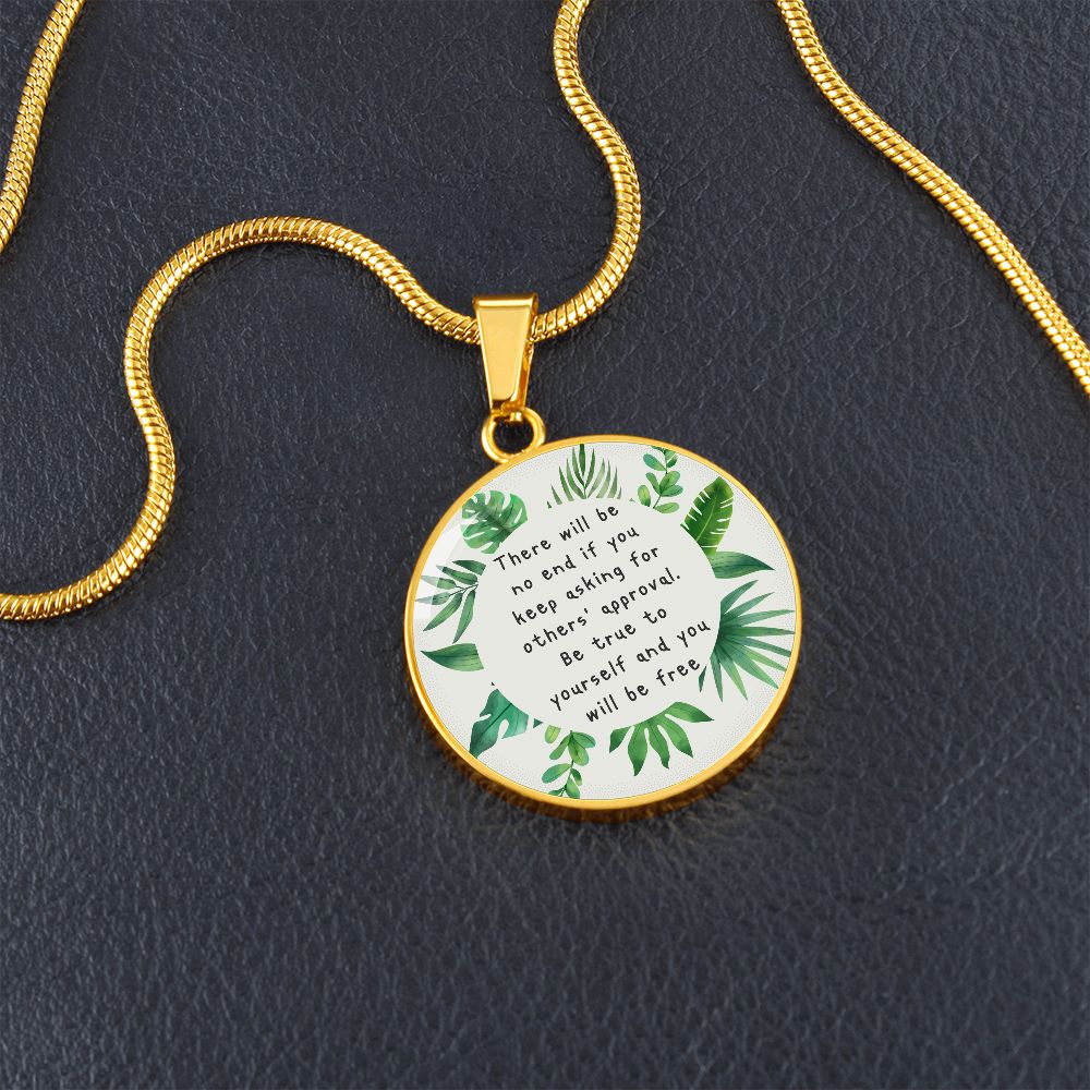 Encouragement Self Esteem Boaster Circle Pendant Gift For Her