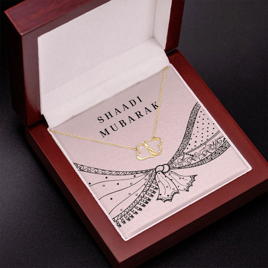Shaadi Mubarak Everlasting Love Interlocking Hearts Necklace Gift For The Bride