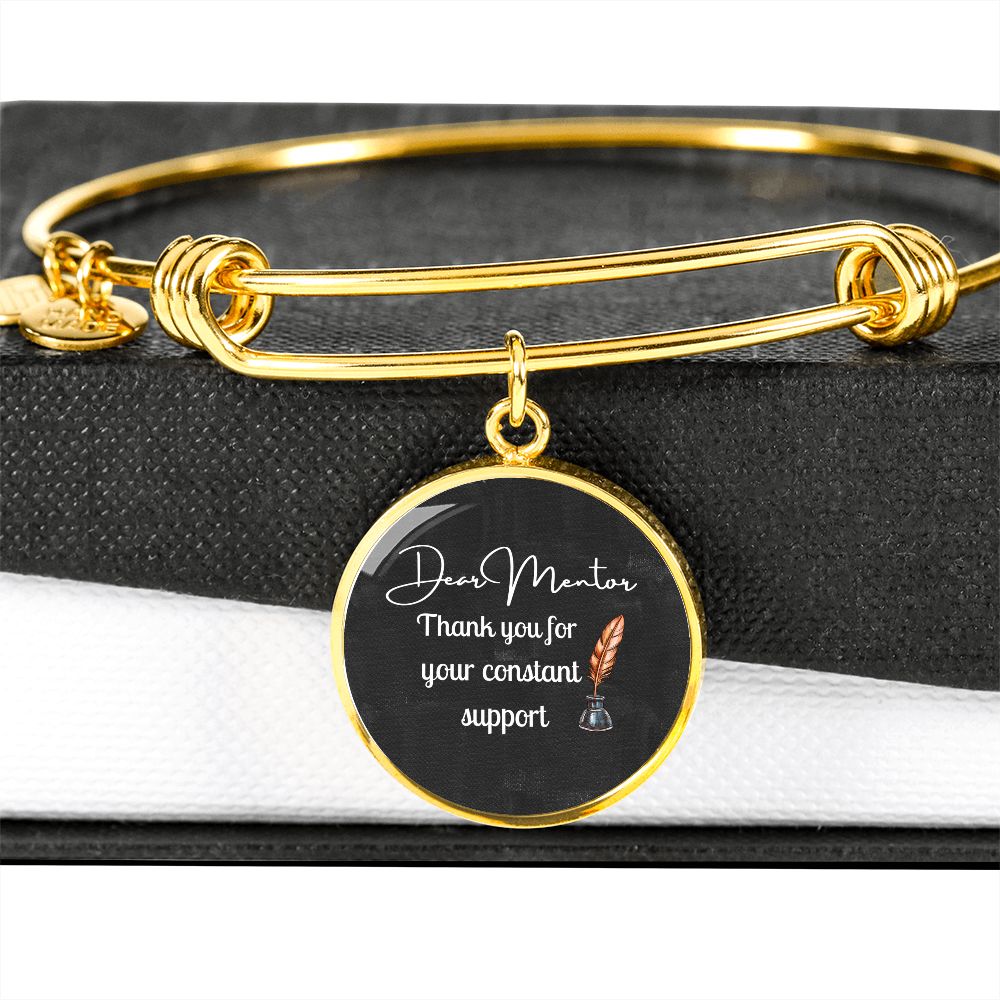Dear Mentor Circle Bangle Gift For Her