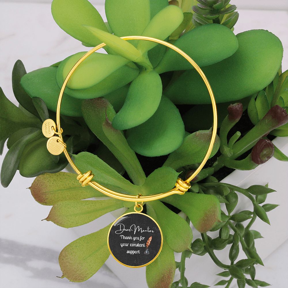 Dear Mentor Circle Bangle Gift For Her