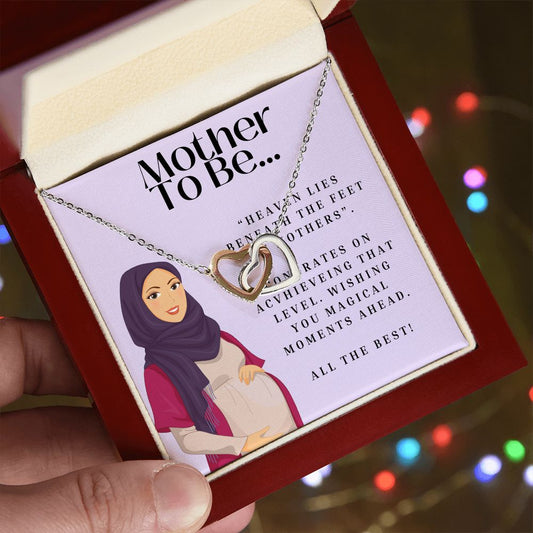 Muslim Motherhood Interlocking Hearts Necklace Gift For Her