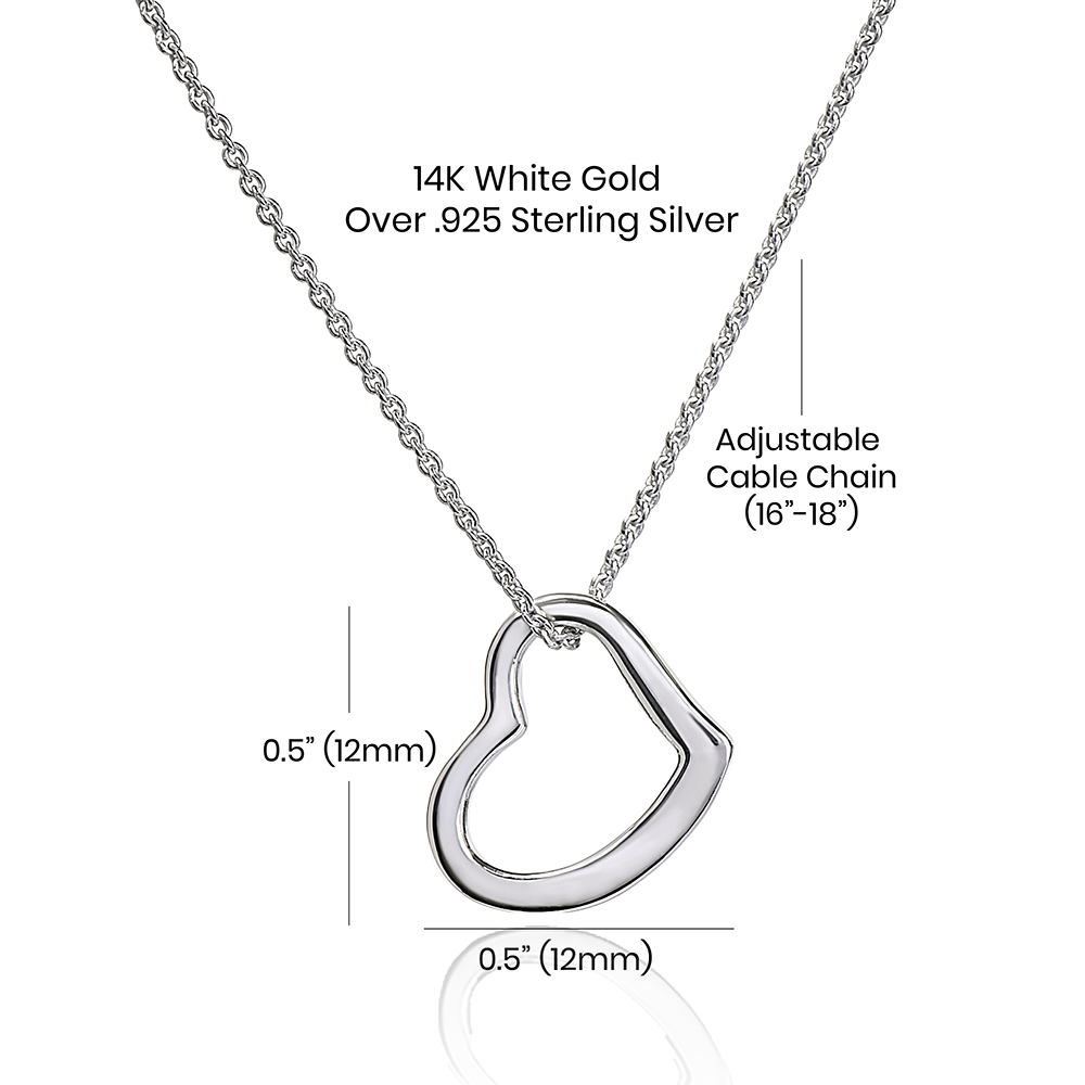 Happy Holidays Delicate Necklace Heart Gift For Her