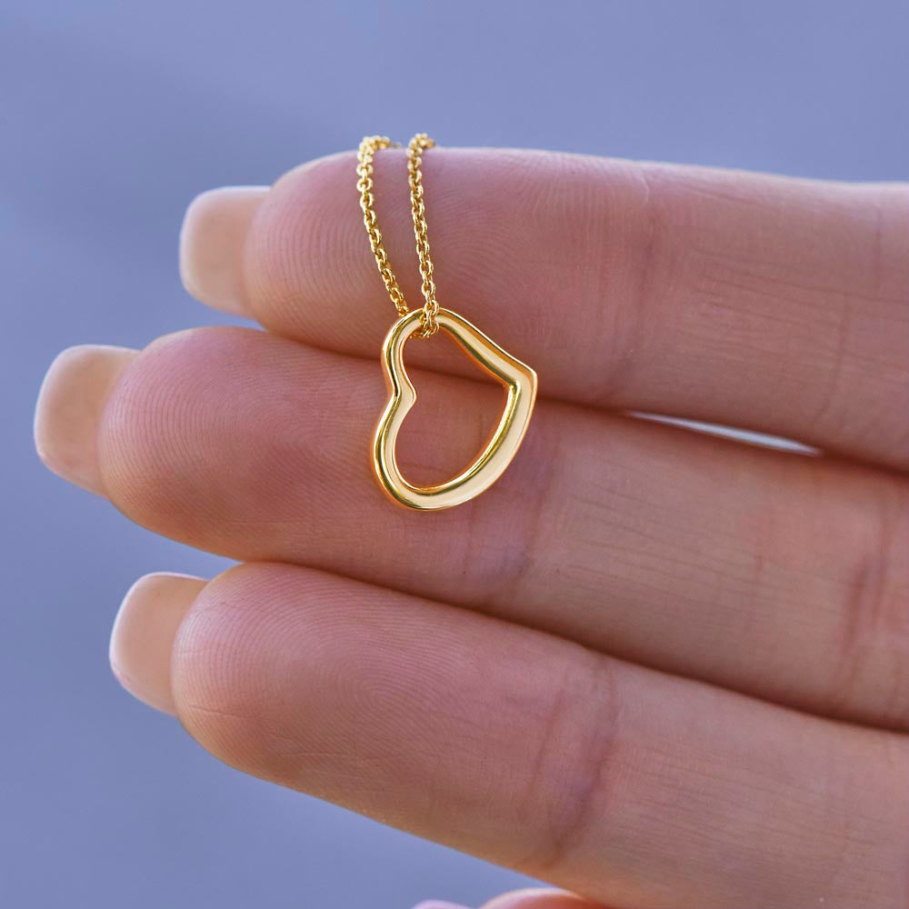 Happy Holidays Delicate Necklace Heart Gift For Her