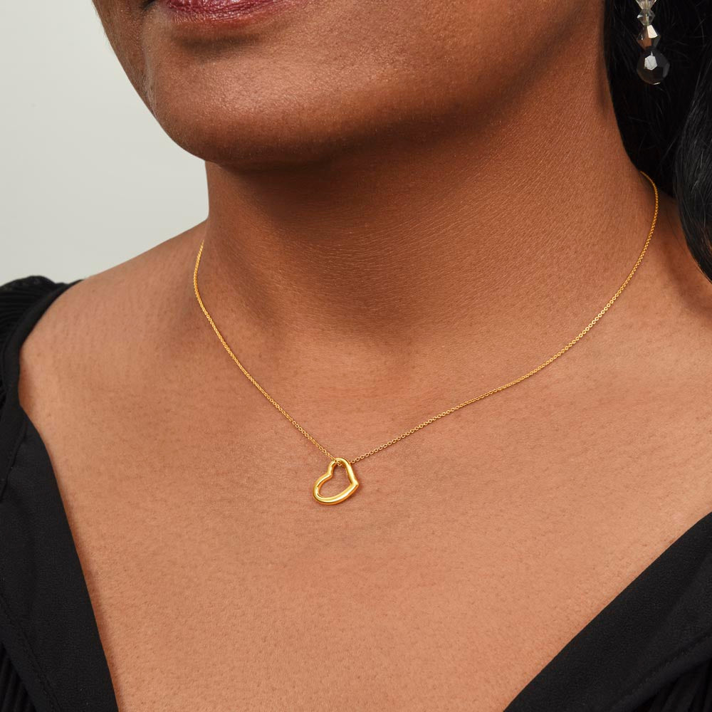 Happy Holidays Delicate Necklace Heart Gift For Her