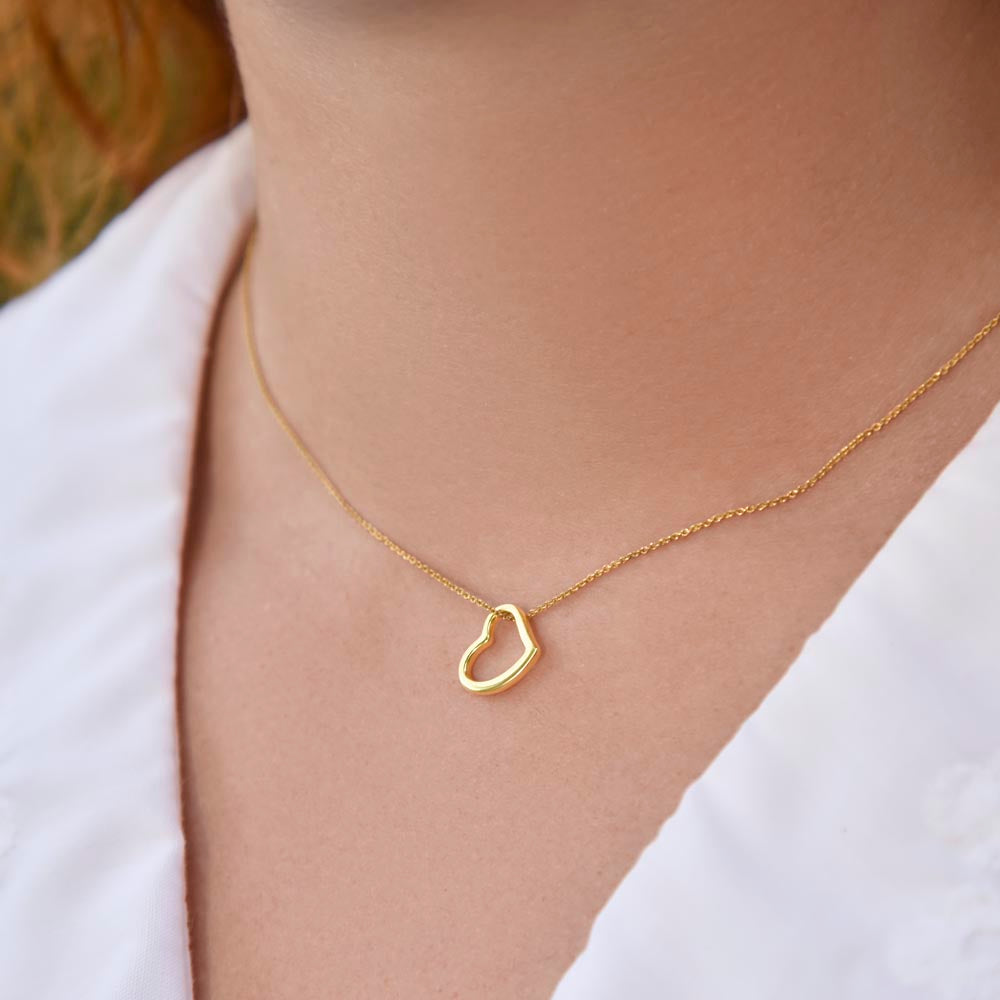 Happy Holidays Delicate Necklace Heart Gift For Her