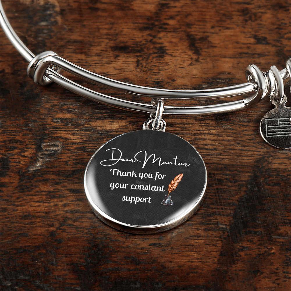 Dear Mentor Circle Bangle Gift For Her
