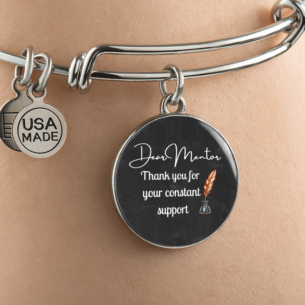 Dear Mentor Circle Bangle Gift For Her