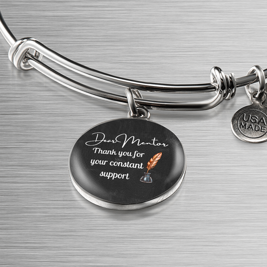 Dear Mentor Circle Bangle Gift For Her