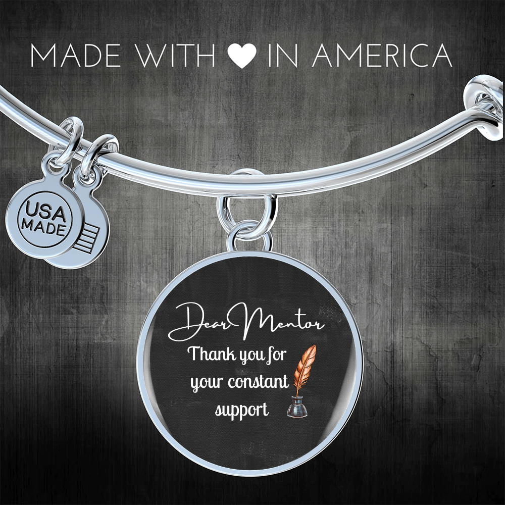 Dear Mentor Circle Bangle Gift For Her