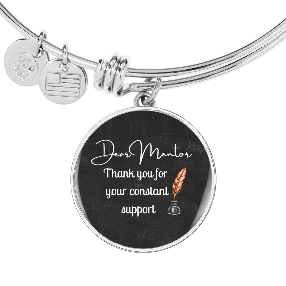 Dear Mentor Circle Bangle Gift For Her