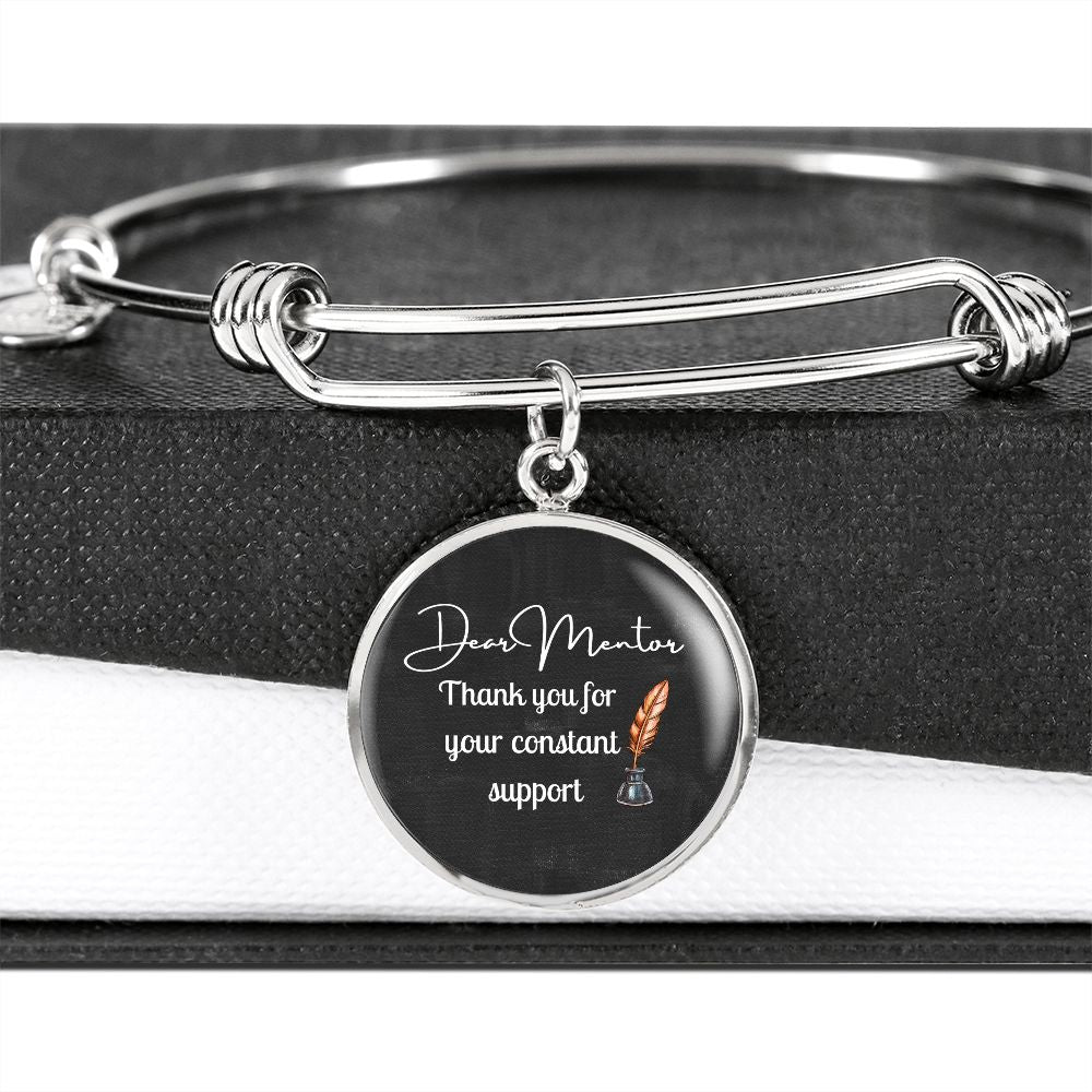 Dear Mentor Circle Bangle Gift For Her