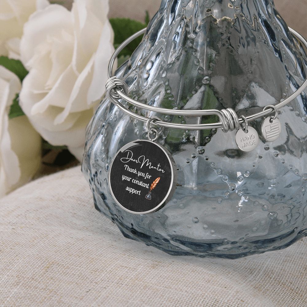 Dear Mentor Circle Bangle Gift For Her