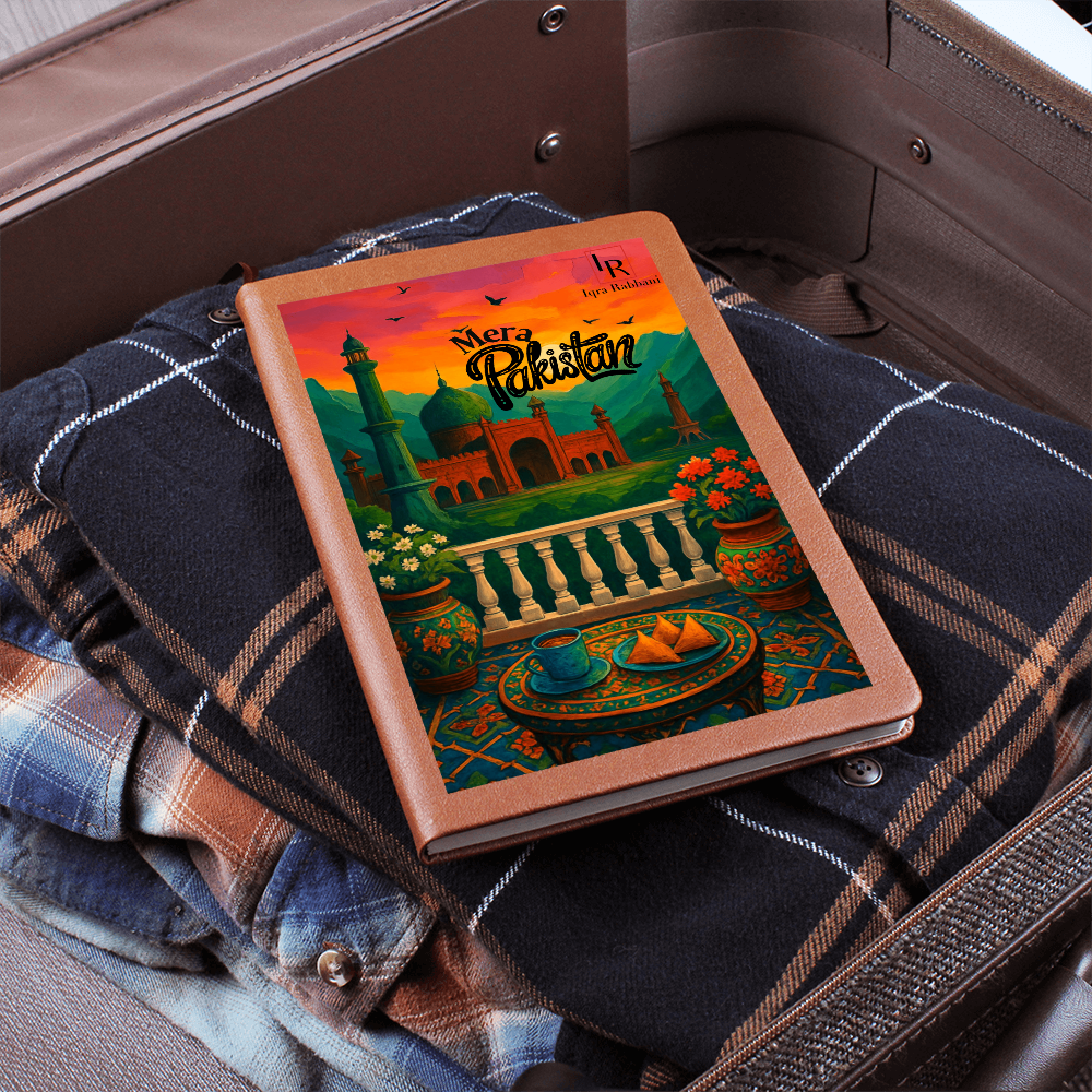 Mera Pakistan Graphic Leather Journal by Iqra Rabbani