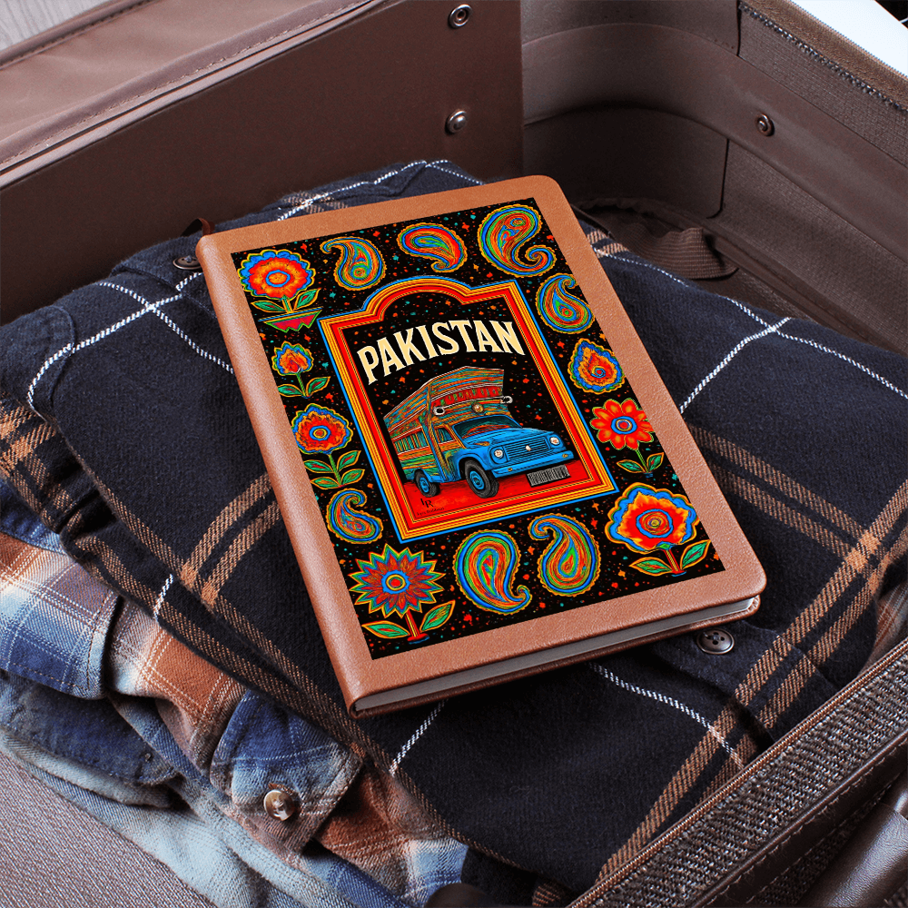 Pakistan - Leather Graphic Journal by Iqra Rabbani