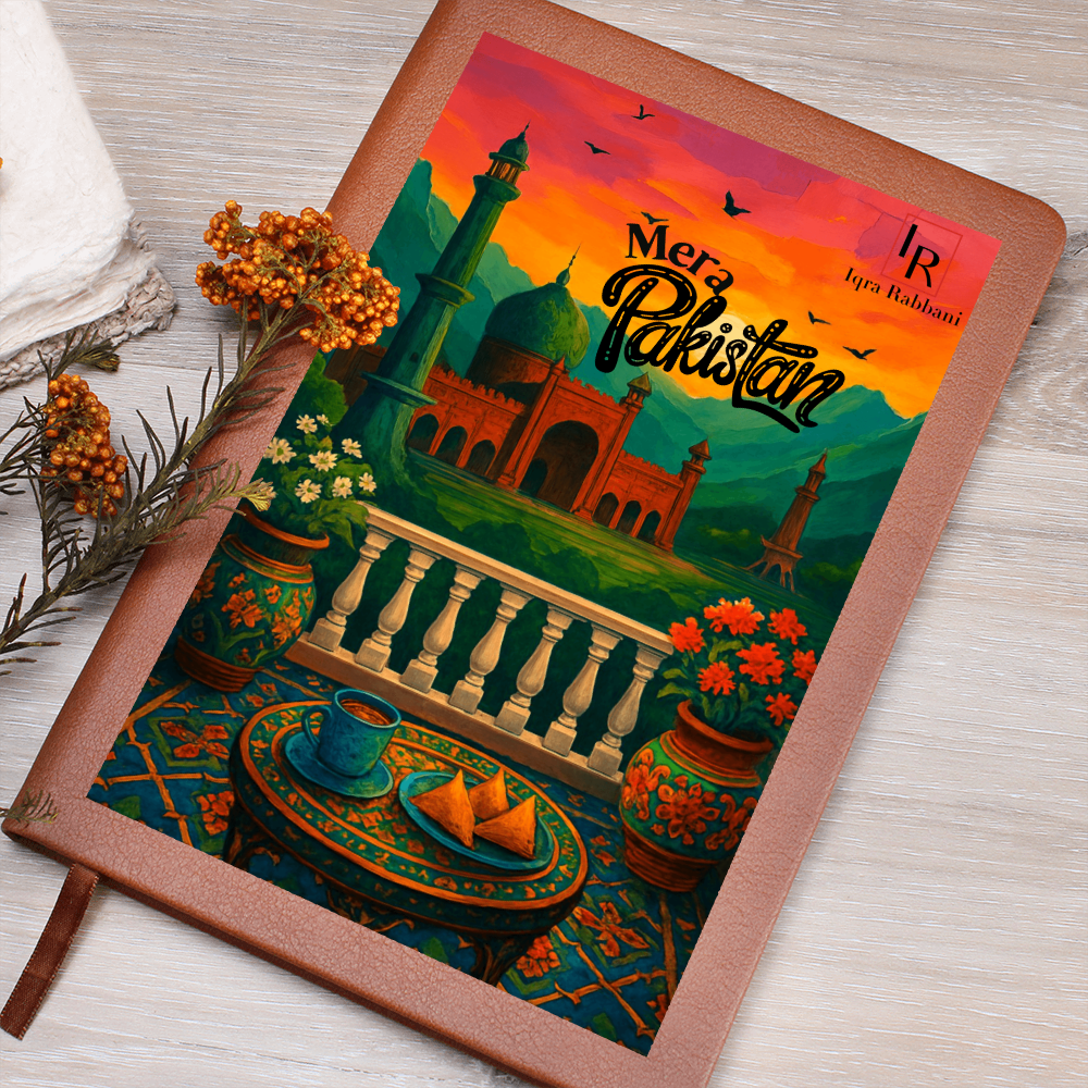 Mera Pakistan Graphic Leather Journal by Iqra Rabbani