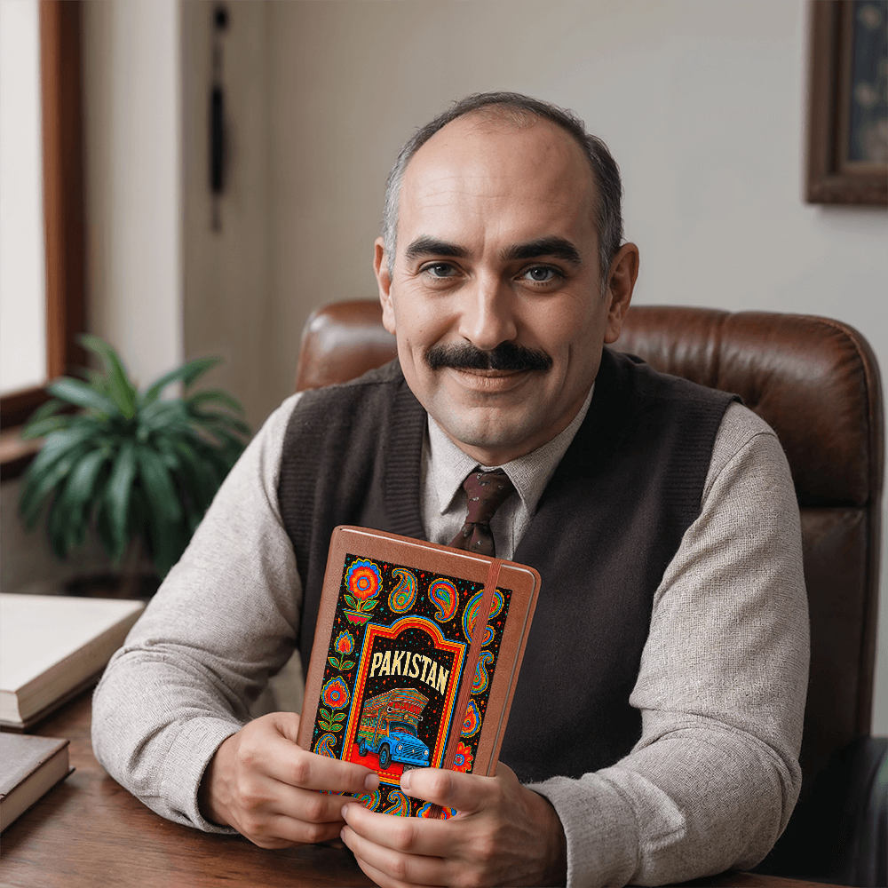 Pakistani Truck Art  Graphic Leather Journal