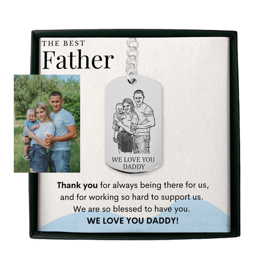 Family Portrait Tag Keychain