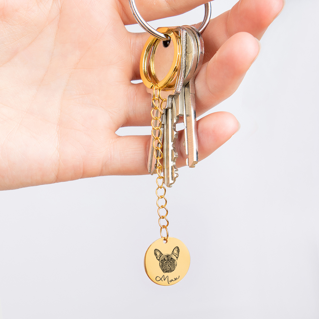 Pet Portrait Keychain