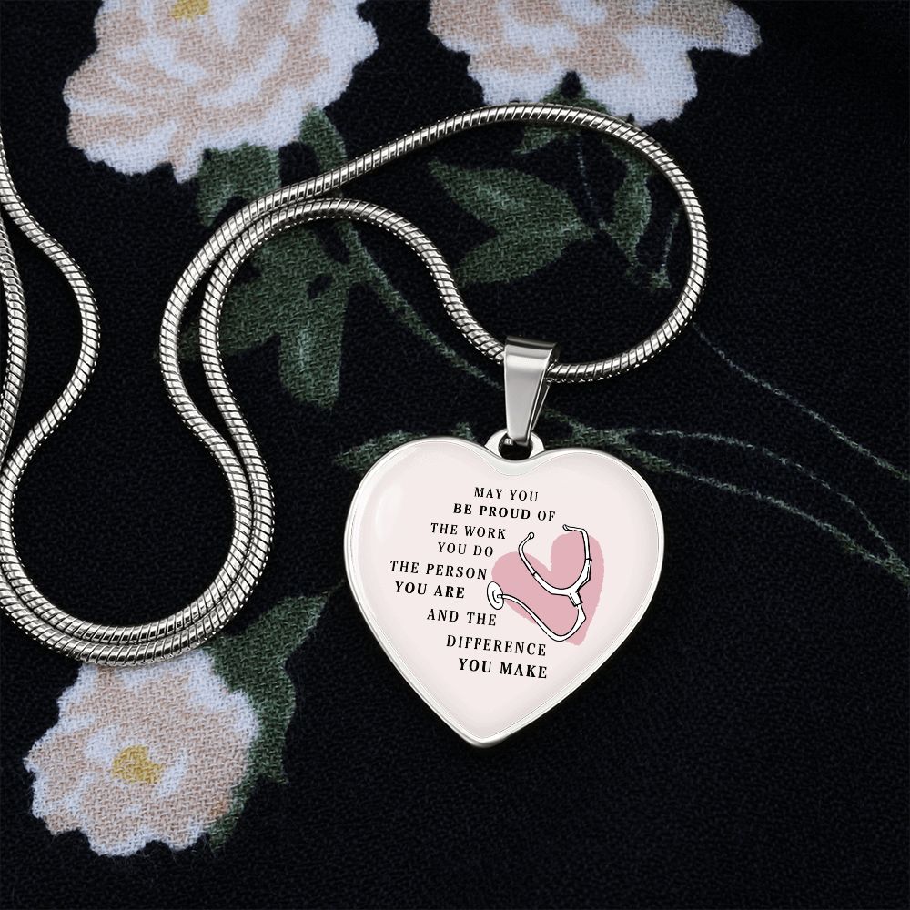 Healthcare Workers Heart Necklace Ladies Gift For Nurses, Doctors, & Other Medical Staff