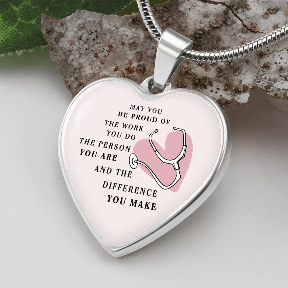 Healthcare Workers Heart Necklace Ladies Gift For Nurses, Doctors, & Other Medical Staff