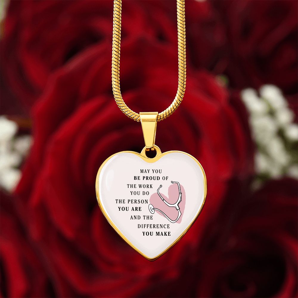 Healthcare Workers Heart Necklace Ladies Gift For Nurses, Doctors, & Other Medical Staff