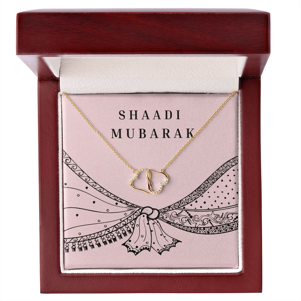 Shaadi Mubarak Everlasting Love Interlocking Hearts Necklace Gift For The Bride
