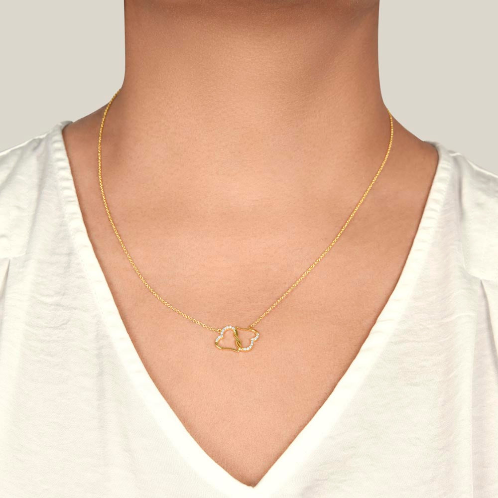 Shaadi Mubarak Everlasting Love Interlocking Hearts Necklace Gift For The Bride