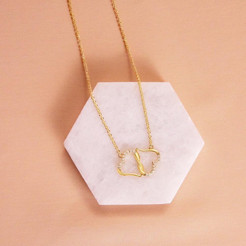 Shaadi Mubarak Everlasting Love Interlocking Hearts Necklace Gift For The Bride