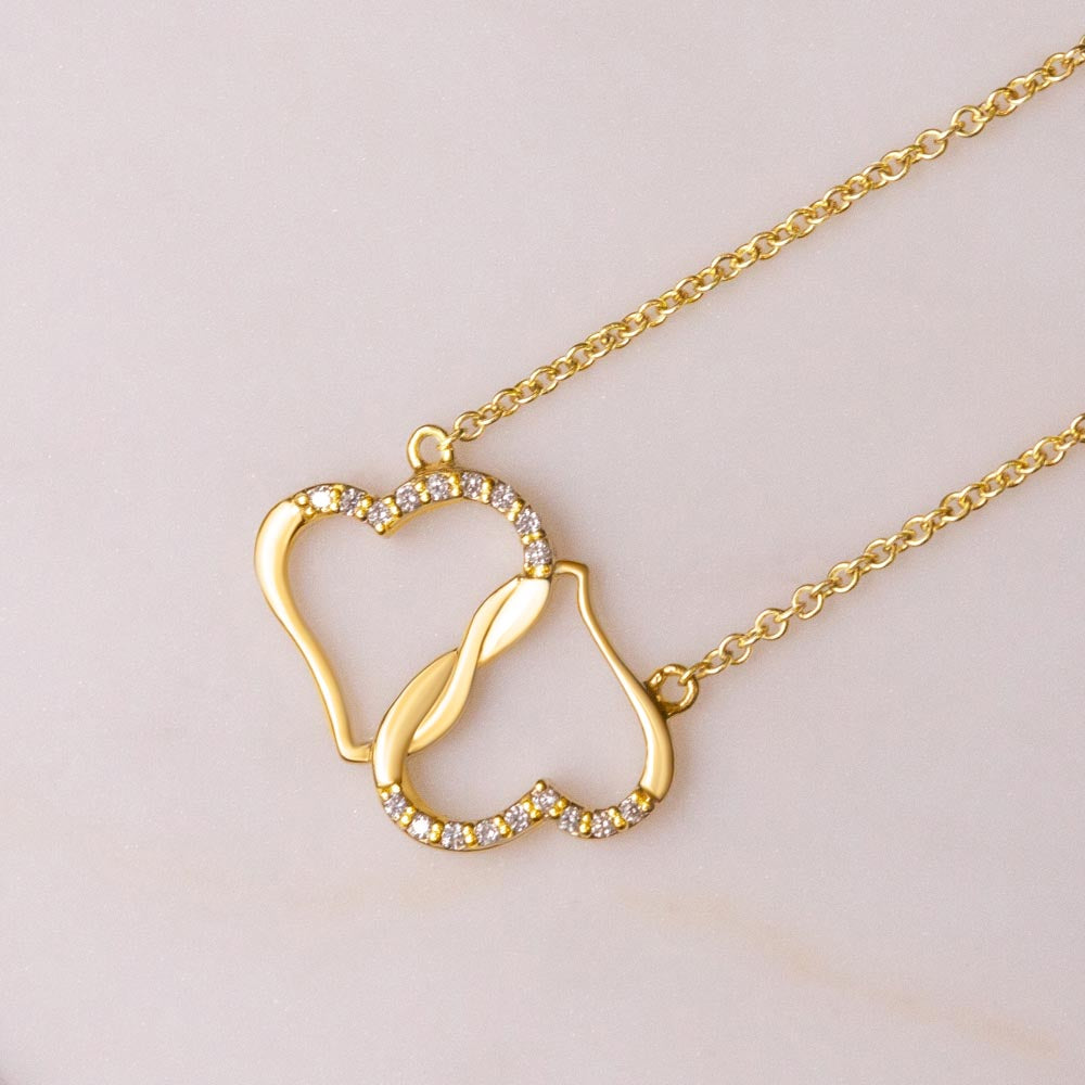 Shaadi Mubarak Everlasting Love Interlocking Hearts Necklace Gift For The Bride