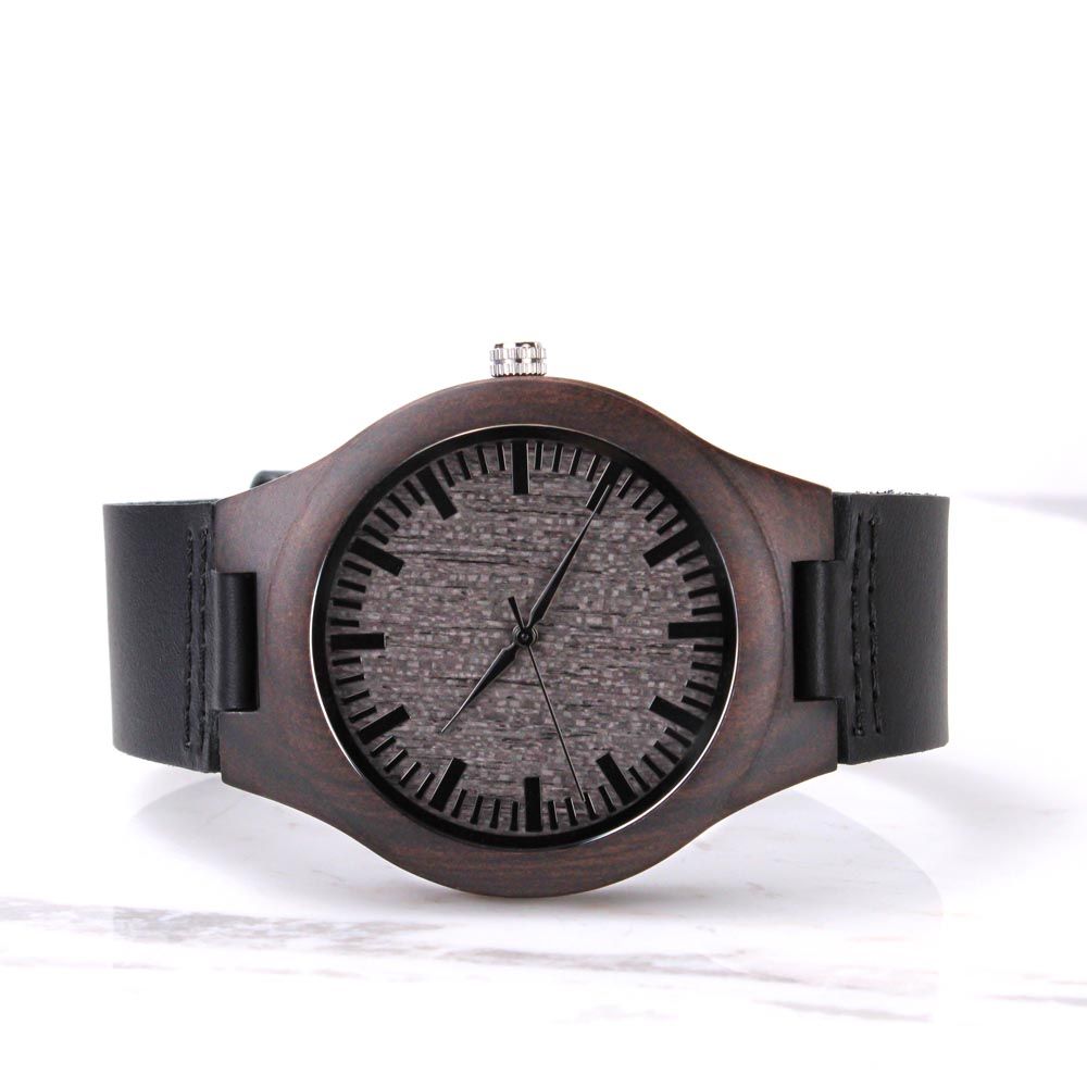 Coolest Uncle Ever Engraved Wooden Watch Gift For Him