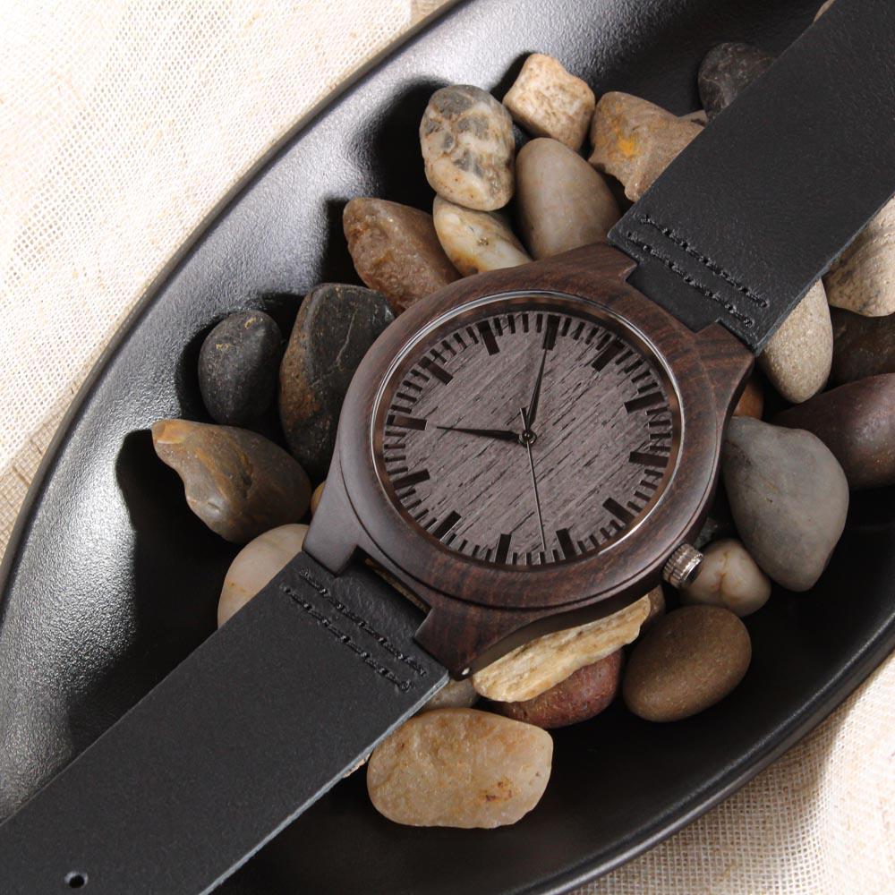 Coolest Uncle Ever Engraved Wooden Watch Gift For Him