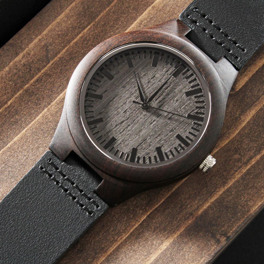 Coolest Uncle Ever Engraved Wooden Watch Gift For Him