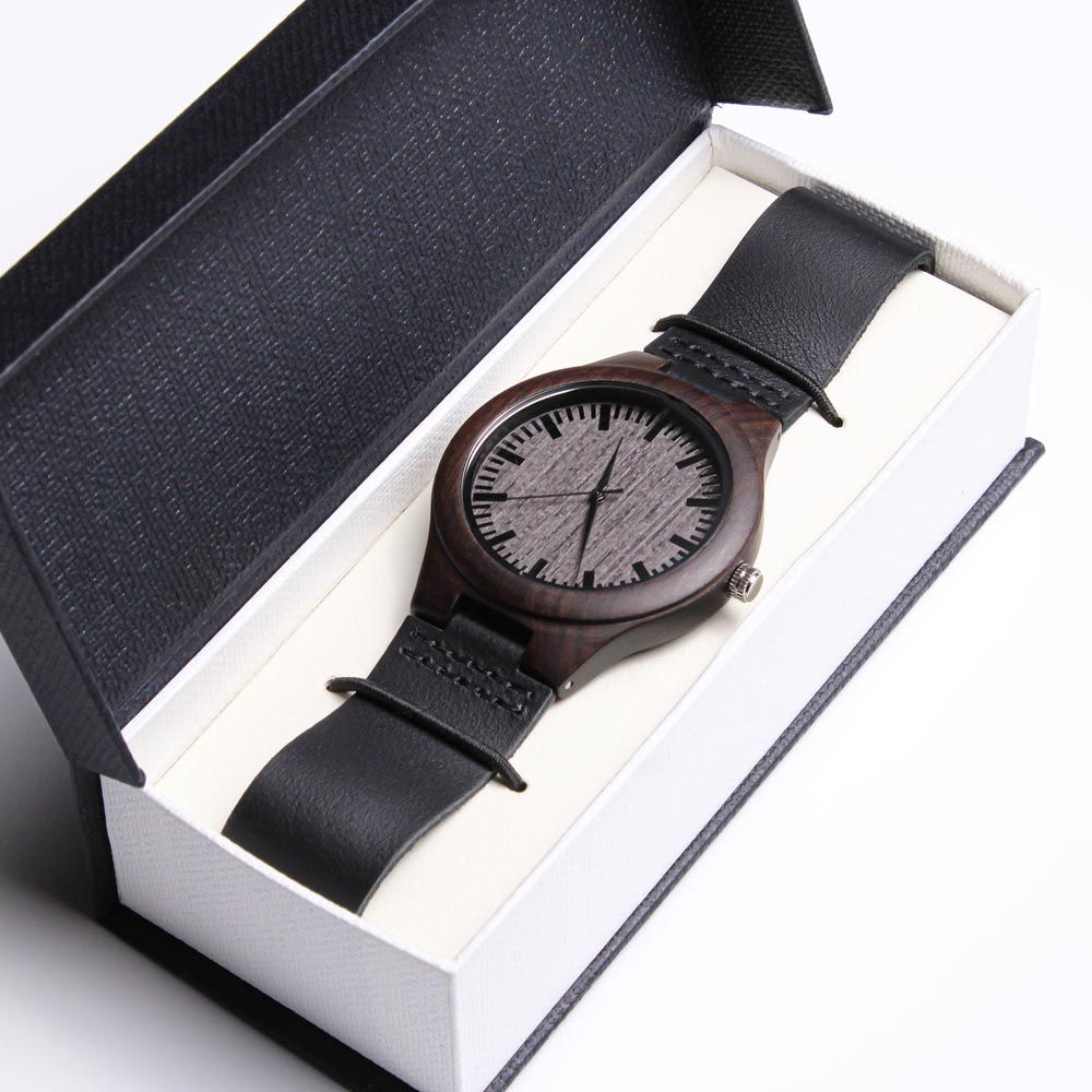 Coolest Uncle Ever Engraved Wooden Watch Gift For Him