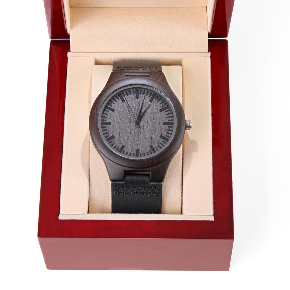 Coolest Uncle Ever Engraved Wooden Watch Gift For Him