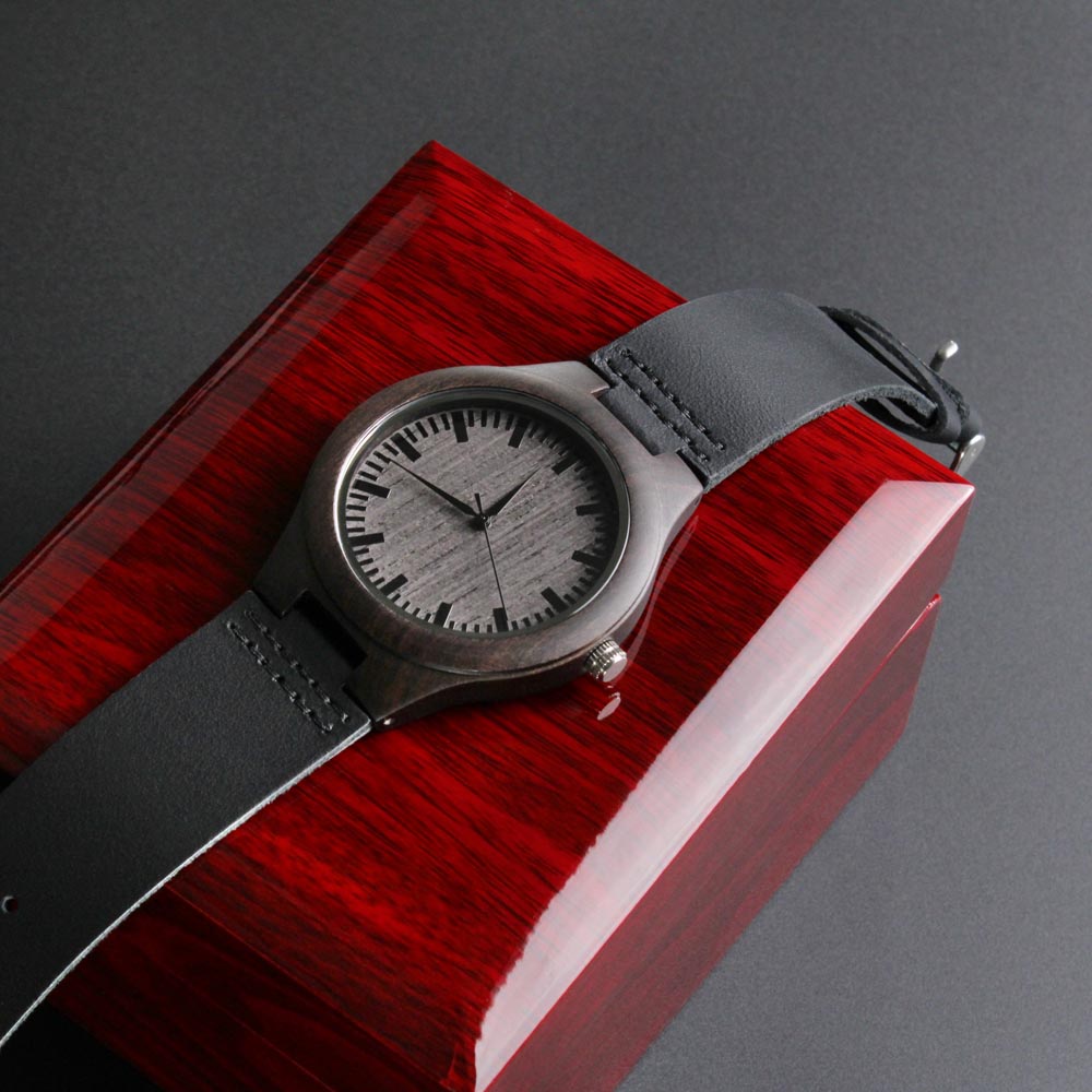 Coolest Uncle Ever Engraved Wooden Watch Gift For Him