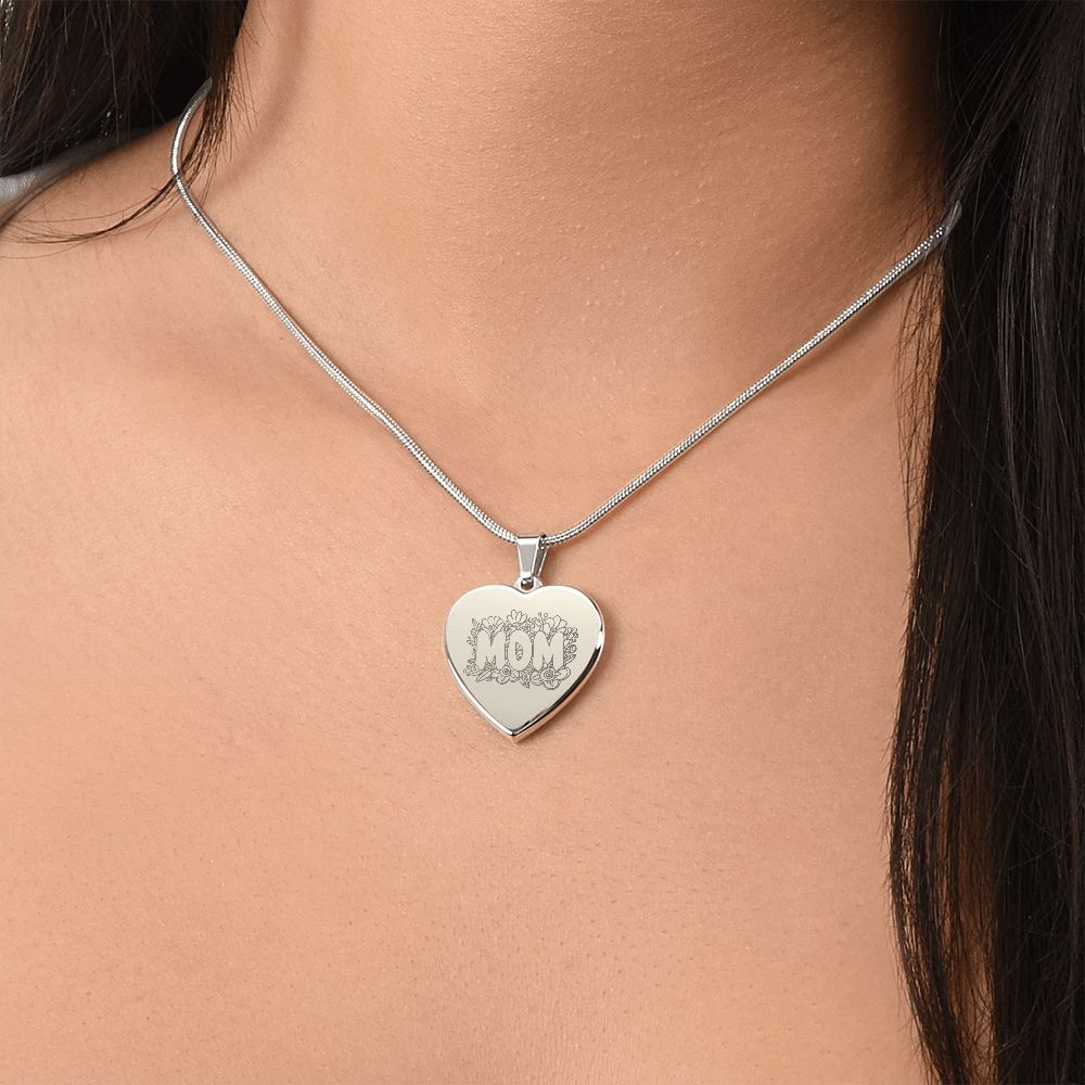 Sterling Silver Engraved Heart Locket Necklace 18