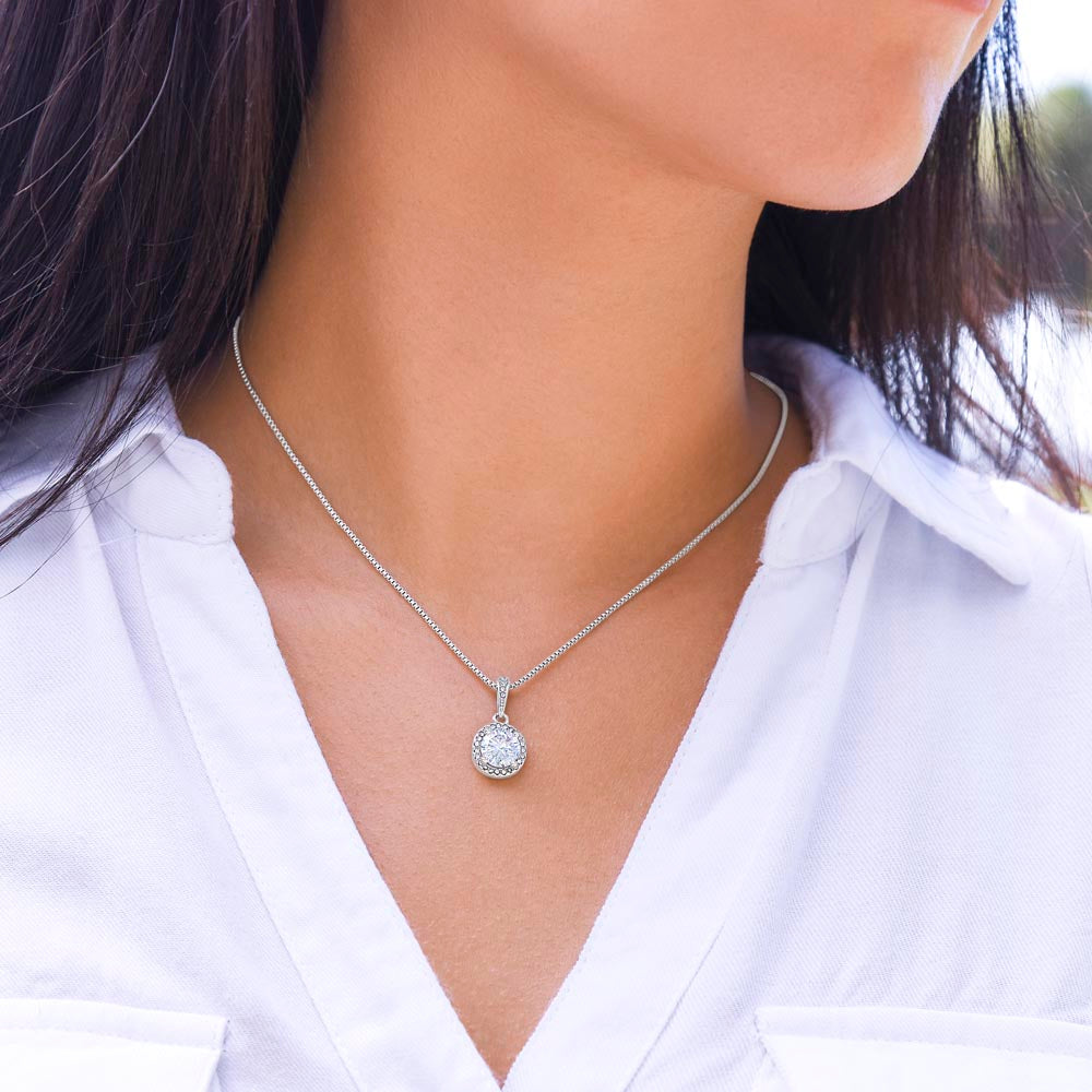To My Loving Daughter-In-Law 14k White Gold Eternal Hope Necklace Gift For Her
