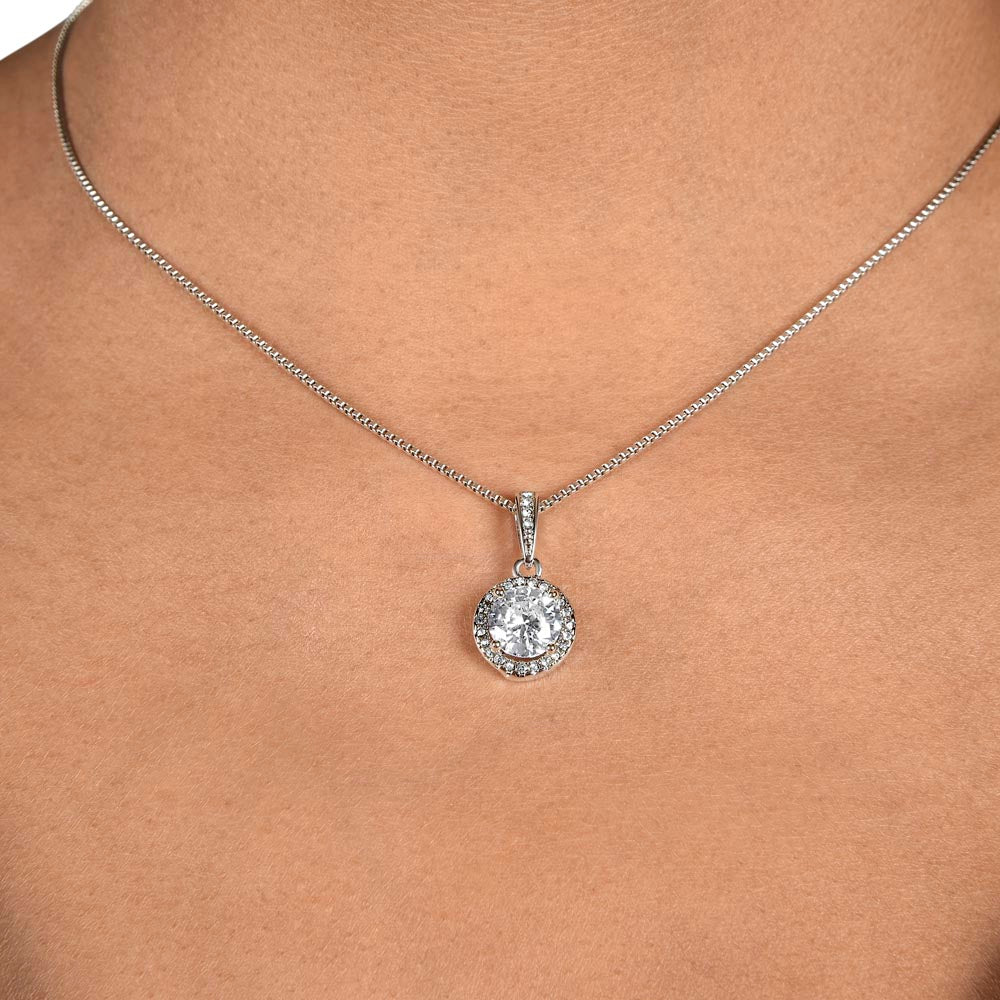 To My Loving Daughter-In-Law 14k White Gold Eternal Hope Necklace Gift For Her