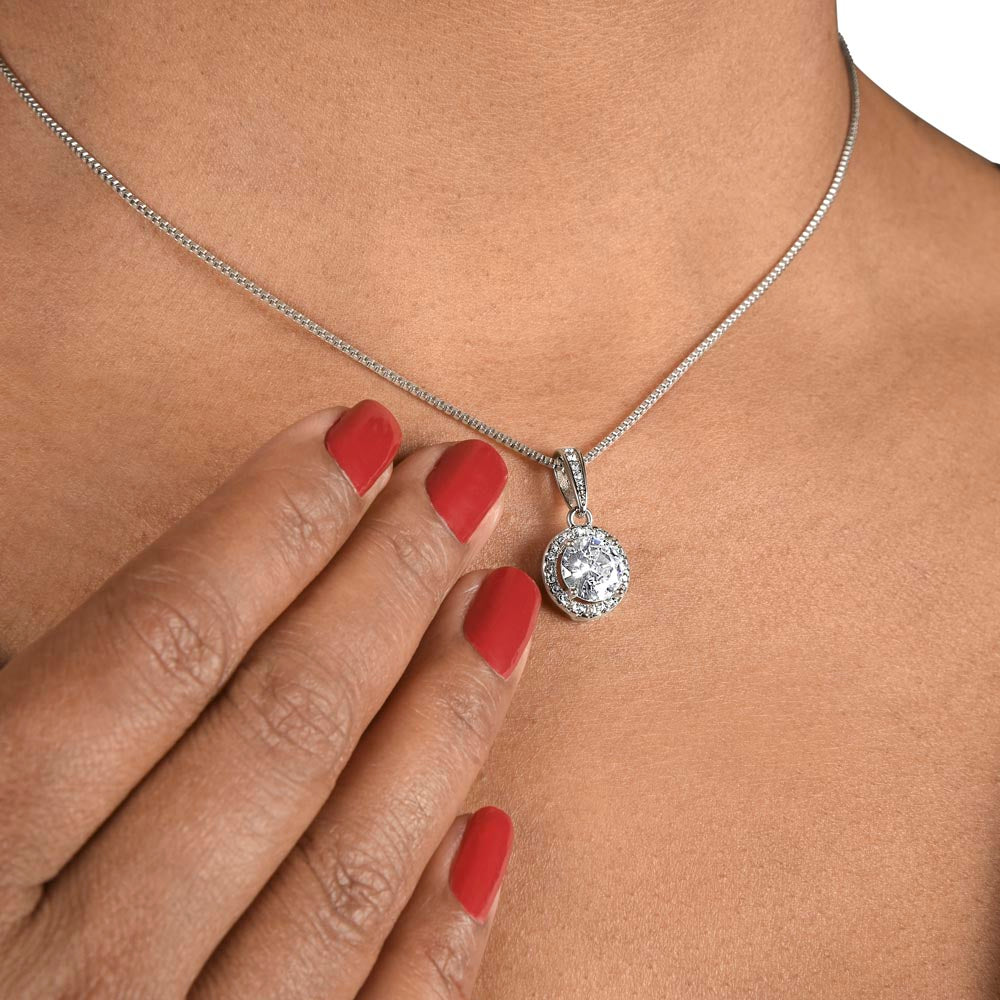 No Message Plain Pattern Eternal Hope Necklace Gift For Her
