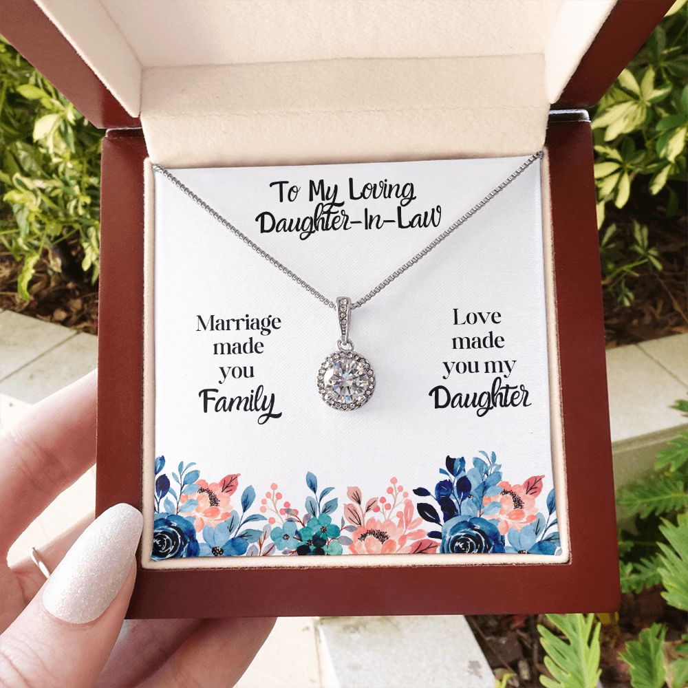 To My Loving Daughter-In-Law 14k White Gold Eternal Hope Necklace Gift For Her