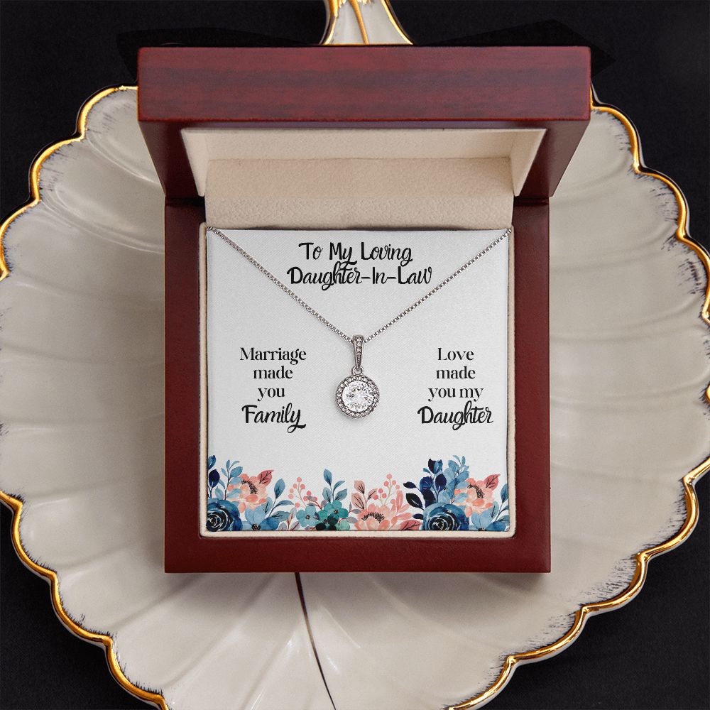To My Loving Daughter-In-Law 14k White Gold Eternal Hope Necklace Gift For Her